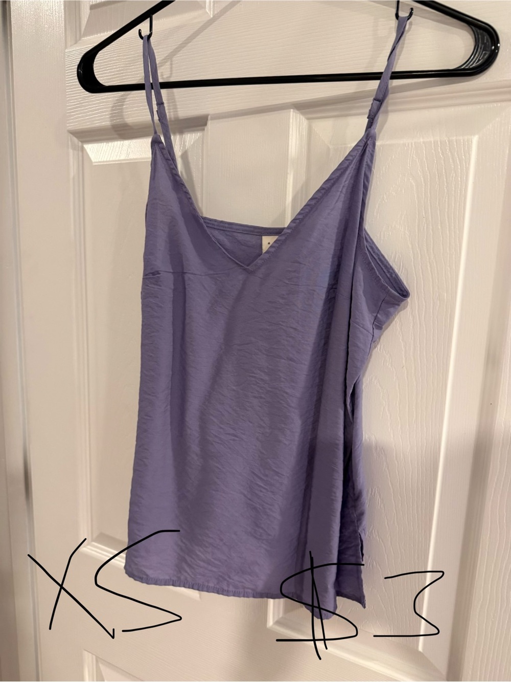 Light Purple Spaghetti Strap V-Neck Tank Top